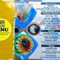English menu at An Lac Tam 2 in Da Nang