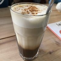 Chai latte with soy milk   at Café Kater in Leipzig