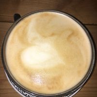 vegan oat milk cappuccino  at Café Kater in Leipzig