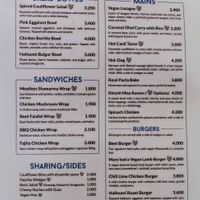 All day menu, separate from the breakfast menu thats 8 am to 2 pm. at Higher Grounds Cafe in Tubli
