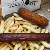 Vegan sausage and veggies ‘kroket’ at Snackpoint Bolderberg in Heusden-zolder