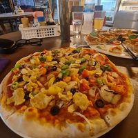 Spicy vegetable pizza  #Veganuary at Mediterraneo Pizza & Pasta in Koh Phangan