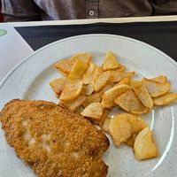 Escalope and patatas bravas at Carmen in Organya