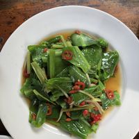Shan shu (mountain veggie?)  at Yāo Yuè Chá Fāng 邀月茶坊 in Taipei