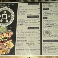 Drinks Menu  at Element Five in Berlin