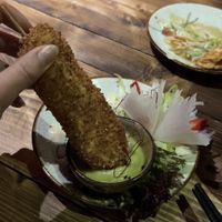 Vegan corn dog   at Element Five in Berlin