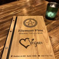 Menu  at Element Five in Berlin