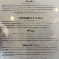 Menu  at Sweet Rose in Fall River