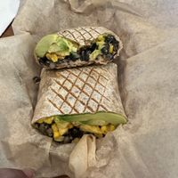 Southwest breakfast wrap  at Sweet Rose in Fall River