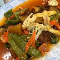 Sweet and sour fish (made from tofu) at Ko Kant Kou Fu in Yangon