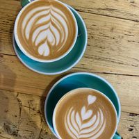oat milk lattes at The Locker in Cambridge