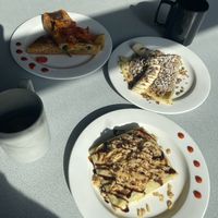 Top two crepes are vegan, lower one is vegetarian   at Lockwood in Ames