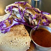 Korean BBQ crunch wrap  at Giving Tree Cafe in Phoenix