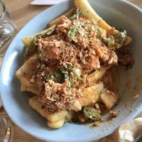 Half eaten loaded fries :) at Mockingbird in Wellington