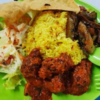 Nasi Briyani (Tumeric rice) at My Home Vegetarian 素心小吃 in Central Singapore