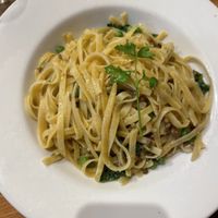 Olive oil and caper fettuccini   at Universal in Carlton