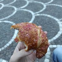 Vegan jam filled croissant 🥐 . Sorry I scoffed half of it before remembering to take a pic! at Chora Pompei in Pompei