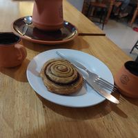 Vegan cinnamon roll at Da's Home Bakery in Chiang Mai