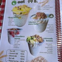 Vegan overnight oat menu  at Da's Home Bakery in Chiang Mai