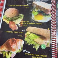 Sandwich menu  at Da's Home Bakery in Chiang Mai