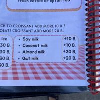 Non-diary milks  at Da's Home Bakery in Chiang Mai