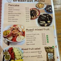 Menu  at Da's Home Bakery in Chiang Mai