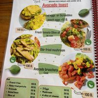 Menu  at Da's Home Bakery in Chiang Mai