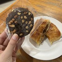 Double chocolate cookie and apple turnover  at Da's Home Bakery in Chiang Mai