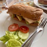 Fried tofu and avocado sandwich   at Da's Home Bakery in Chiang Mai