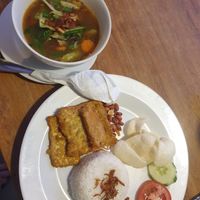 Capcay with tempeh at Eco Cafe 2 in Banjar