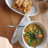 Mie Rebus with extra side of tofu at Eco Cafe 2 in Banjar