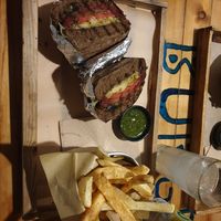 Vegan burger at Burger Street in Paros