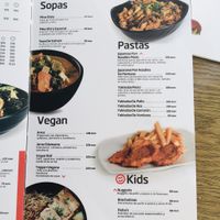 Vegan menu  at Nikkori in Hermosillo