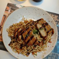 Yakisoba with No-chicken at UDON in Valencia
