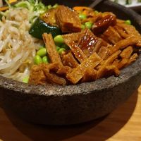 Stone bowl vegetarian - ask for no egg or to be made vegan at Dadawan in Maastricht