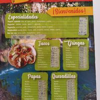 Menú at El Veganito Mixe in San Luis Potosi