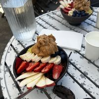 Vegan acai bowls (minus the meringue which we gave to the dog…)  at The Paddock Bakery in Miami