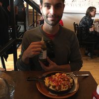 Handsome vegan at Bobcat Bonnie's in Ferndale