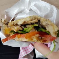 Vegan mushroom potato panini at Tiramisu in Maastricht