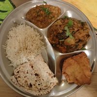 My aubergine thali at Jonny's Dhaba in Mallorca