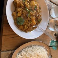 Aubergine&Potato Curry Madras  at Jonny's Dhaba in Mallorca