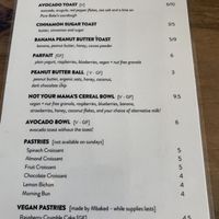 Menu at Captain + Stoker in Monterey