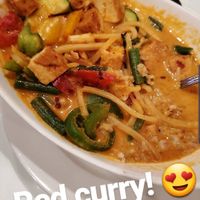 Spice level 3-4 is perfect for those who like spice, but not to the point where you're reaching for water to put the fire out. at Krystal Thai in Crystal Lake