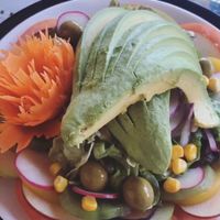 Ensalada de fruta, deliciosa.
 at Joapira in El Hierro