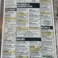 Menu August 2024. Vegan options well markedd  at The Block in St Louis Park