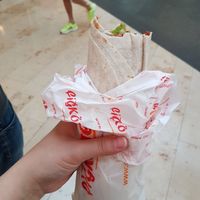 A vegan cigkoftem wrap at Cigköftem in Rotterdam