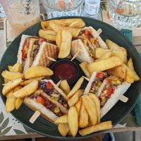Vegan club sandwich at Frog - Βάτραχος in Veria