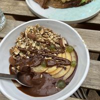 Cocoa Bowl with amazing Granola. Super tasty!!!!! at Manna Porto in Porto
