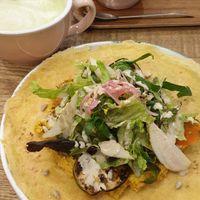 Savoury pancake (Socca) at Manna Porto in Porto