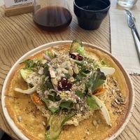 Chickpea omelette / filter coffee  at Manna Porto in Porto